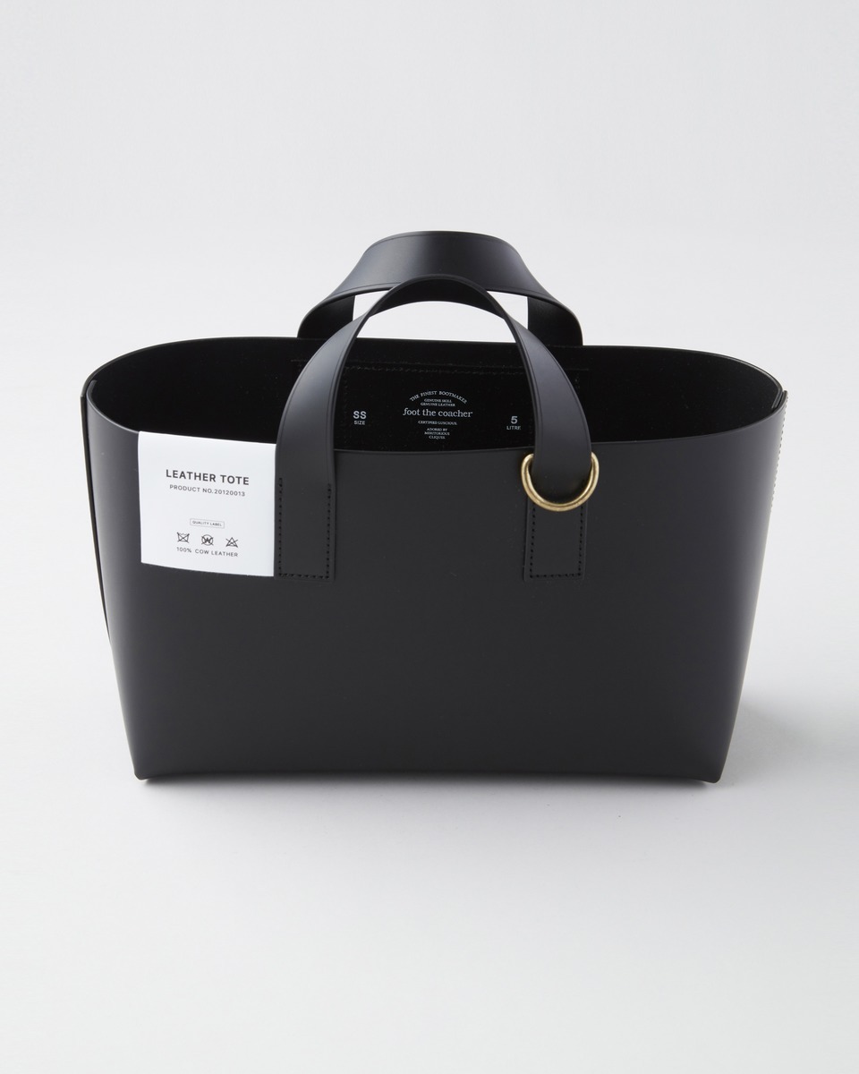 foot the coacher】LEATHER TOTE レザートート｜ブラック｜Goods