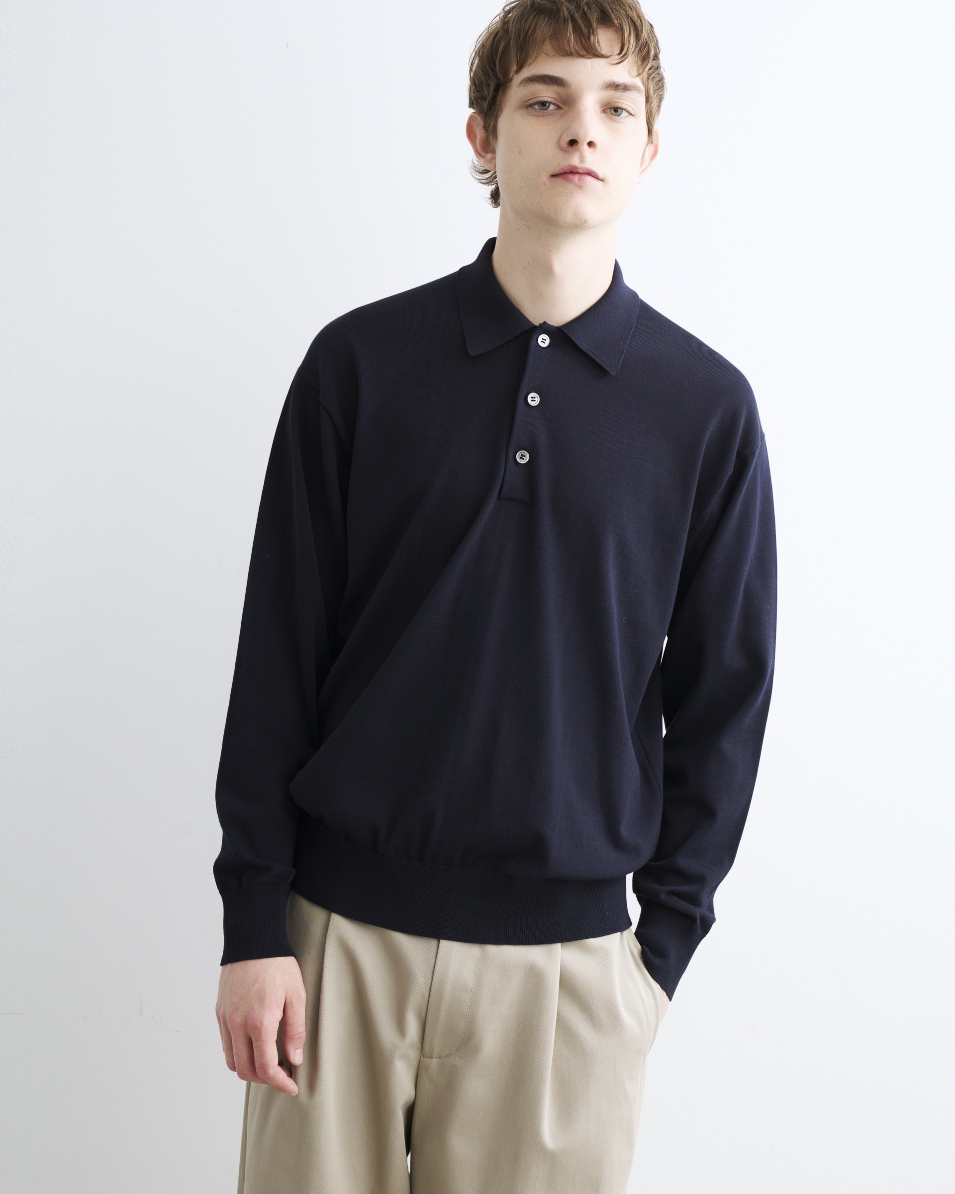 POLO KNIT ポロ ニット｜グリーン｜ユニセックス｜ニット｜Traditional