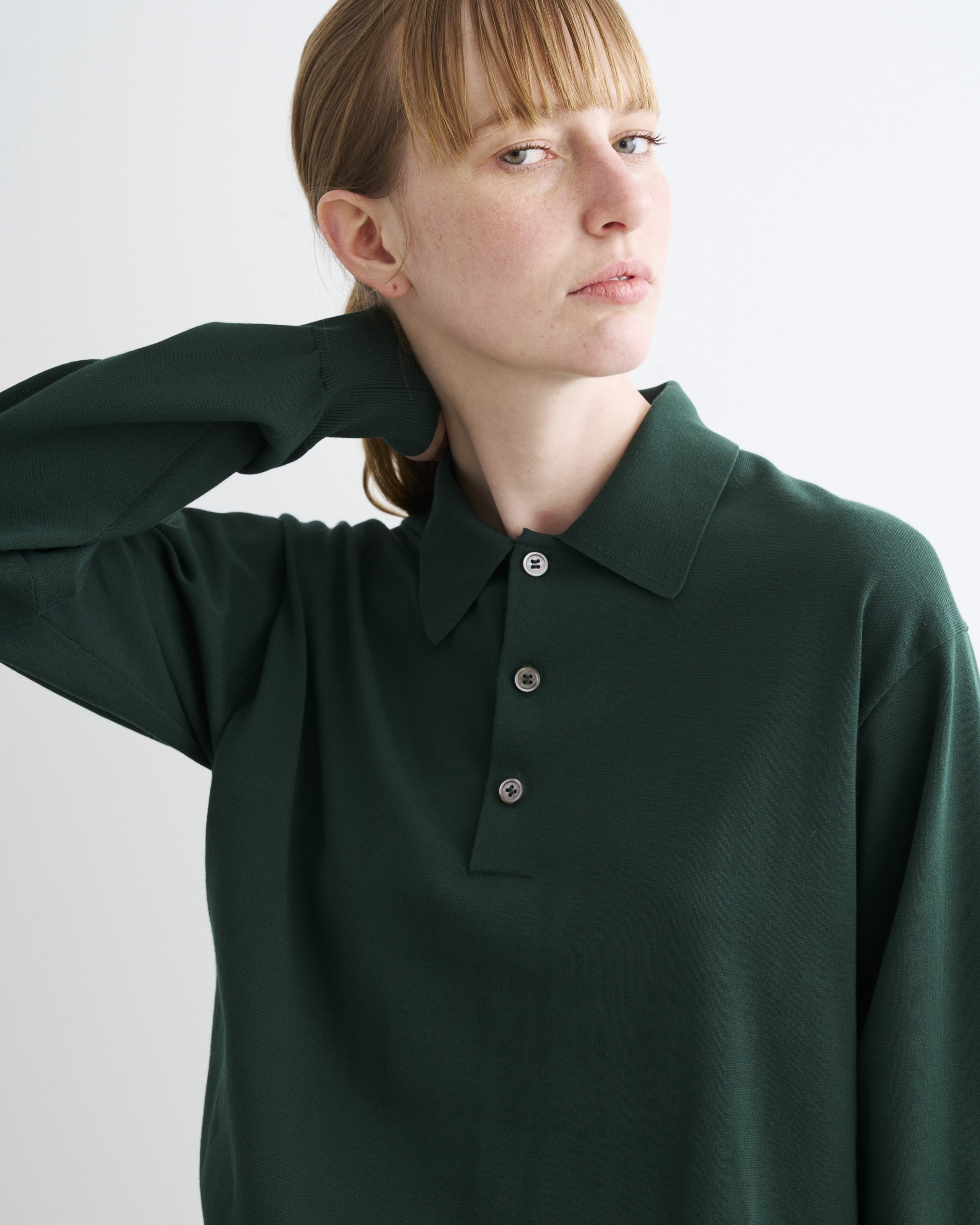 POLO KNIT ポロ ニット｜グリーン｜ユニセックス｜ニット｜Traditional