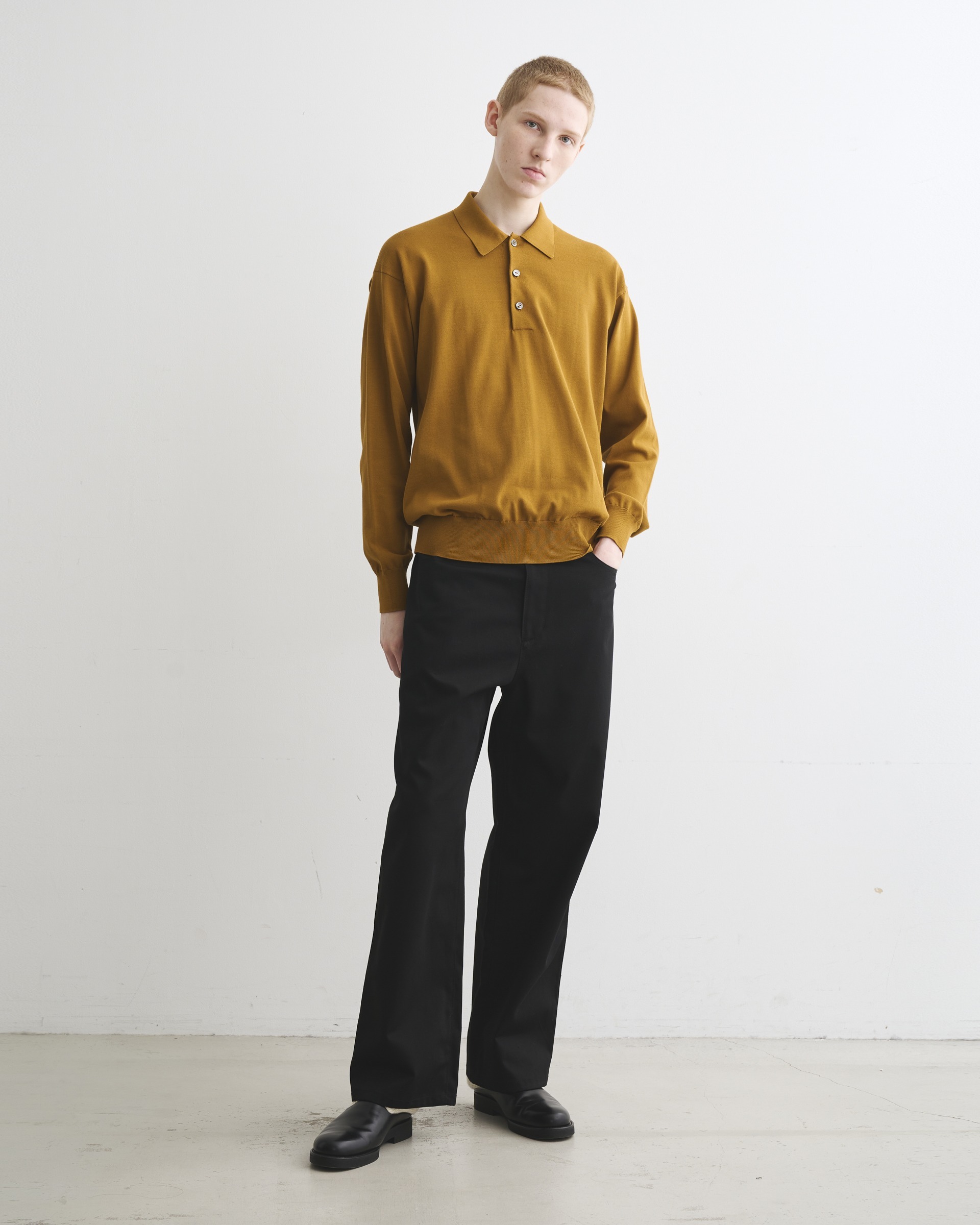 POLO KNIT ポロ ニット｜グリーン｜ユニセックス｜ニット｜Traditional