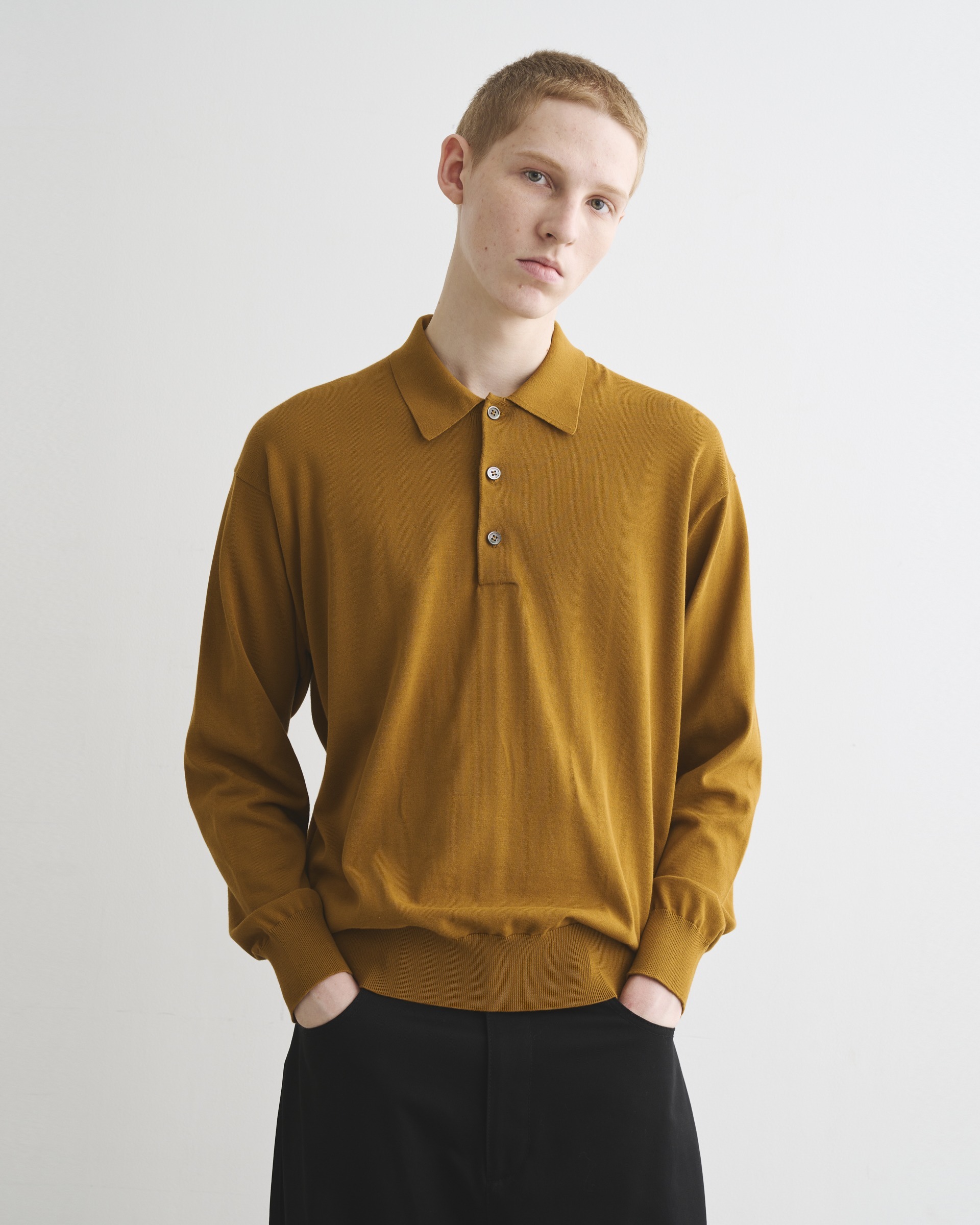 POLO KNIT ポロ ニット｜グリーン｜ユニセックス｜ニット｜Traditional