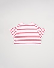 LYNE SHORT SLEEVE 詳細画像 ホワイト×コーラル シロップ 11