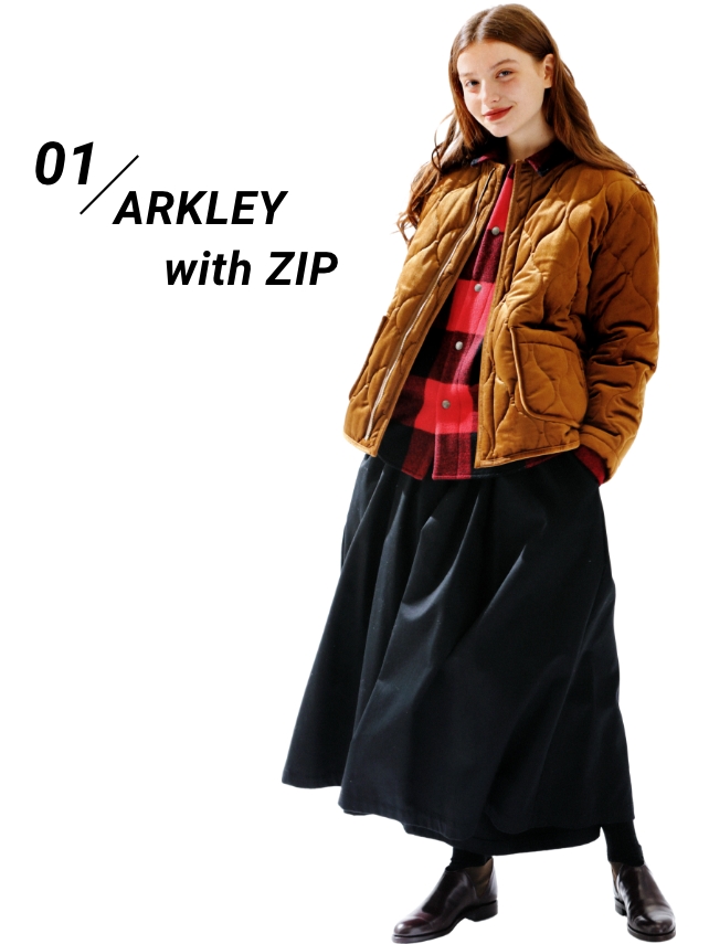 トラディショナルウェザーウェア arkley zip キルティング